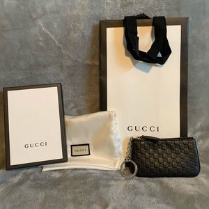 Gucci Leather microguuciissima key case/coin pouch